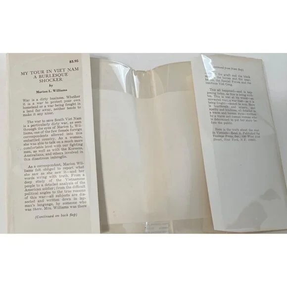 My Tour in Vietnam War A Burlesque Shocker 1970 Williams, Marion 1st Ed HC DJ - Picture 3 of 15